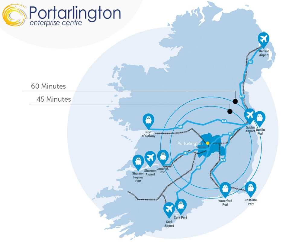 Portarlington Enterprise Centre map of our location